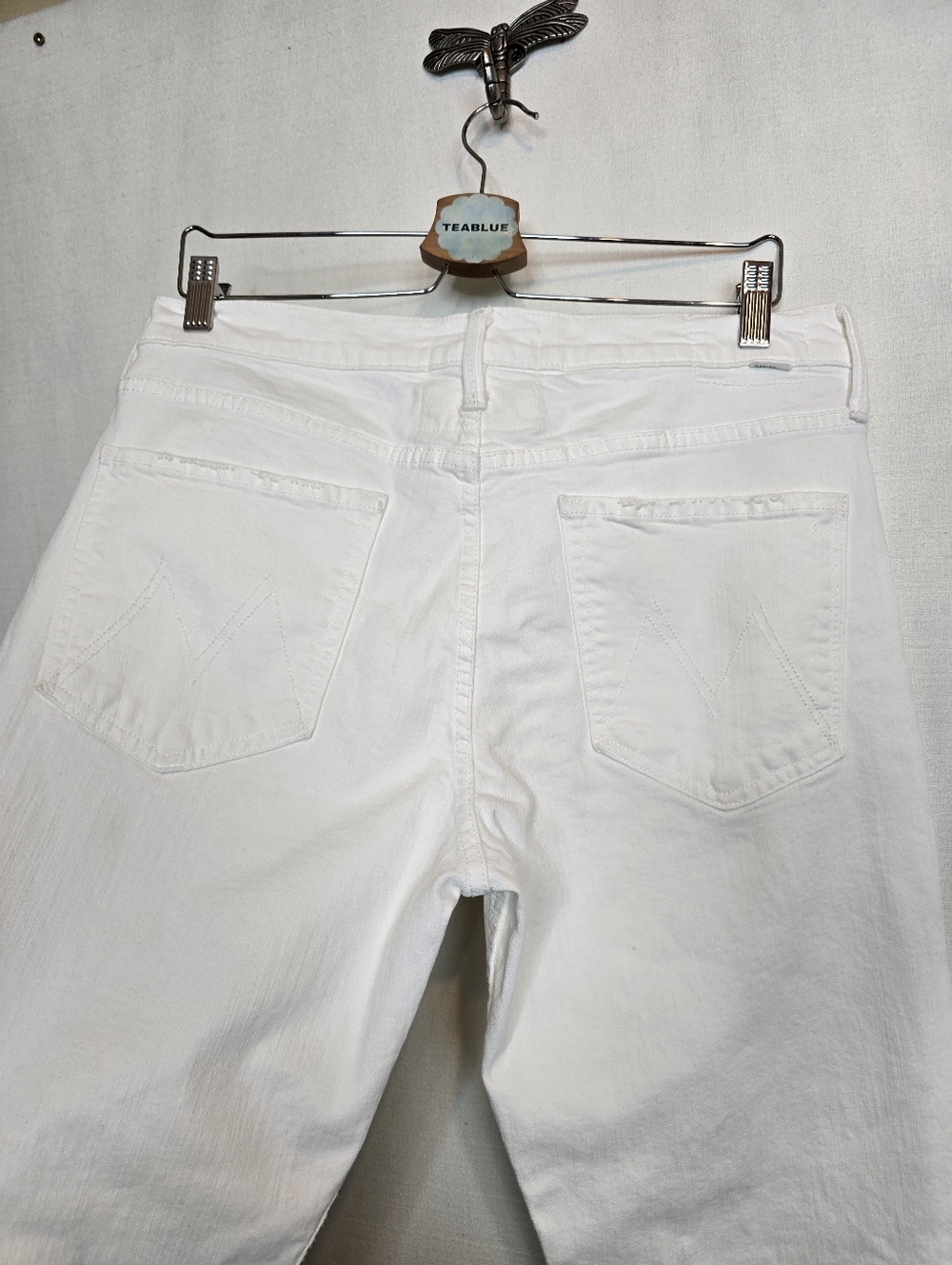 Anthropologie MOTHER SUPERIOR The Smarty Pants Skimp Jean In Totally Innocent 31 - Picture 9 of 16